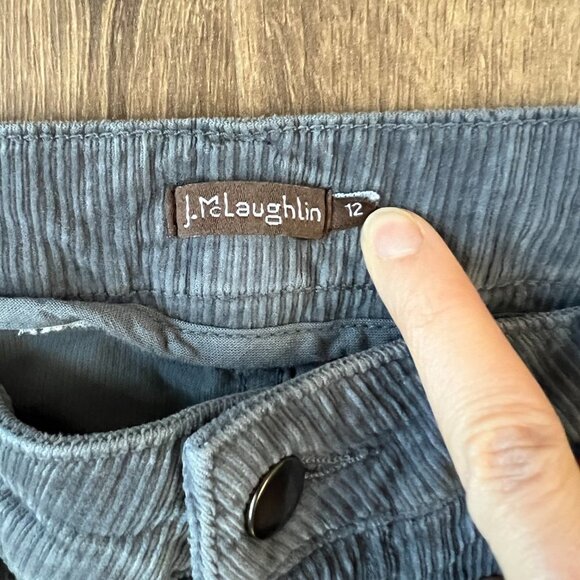 J.McLaughlin Gray Corduroy and Stretch Velvet Pants Bundle Sz 12 - Picture 4 of 14